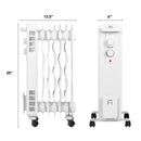 1500 W Oil-Filled Heater Portable Radiator Space Heater with Adjustable Thermostat by LJGDeals