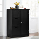 Bathroom Floor Cabinet Side Storage Cabinet with 3 Drawers and 1 Cupboard by LJGDeals