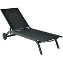 Aluminum Fabric Outdoor Patio Lounge Chair with Adjustable Reclining by LJGDeals