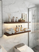 Floating Shelves Set of 4 – 15.8" Wall Shelves with Invisible Brackets by 2Dropme