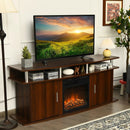 63 Inch TV Entertainment Console Center with 2 Cabinets by LJGDeals