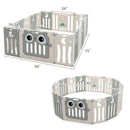 16-Panel Baby Activity Center Play Yard with Lock Door -Beige by LJGDeals