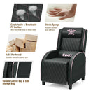 Massage Gaming Recliner Chair with Headrest and Adjustable Backrest for Home Theater by LJGDeals