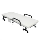 Adjustable Folding Guest Bed Frame with Mattress and Wheels by LJGDeals