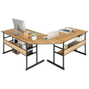 L-Shaped Computer Desk with Tiltable Tabletop by LJGDeals