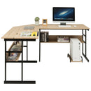 L-Shaped Computer Desk with Tiltable Tabletop by LJGDeals
