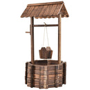 Outdoor Wooden Wishing Well Planter Bucket by LJGDeals