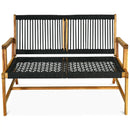 2-Person Acacia Wood Yard Bench for Balcony and Patio by LJGDeals