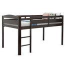 Wooden Twin Low Loft Bunk Bed with Guard Rail and Ladder by LJGDeals
