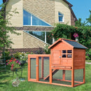 Outdoor Wooden Rabbit hutch-Natural by LJGDeals