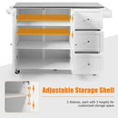 Kitchen Island 2-Door Storage Cabinet with Drawers and Stainless Steel Top by LJGDeals