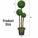 4 Feet Artificial UV Resistant Topiary Triple Ball Tree Plant by LJGDeals