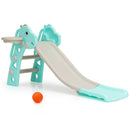 3-in-1 Kids Slide Baby Play Climber Slide Set with Basketball Hoop by LJGDeals