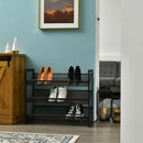 2/3/4 Tiers Flat and Slant Metal Shoe Rack for Entryway Hallway-3-Tier by LJGDeals