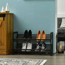 2/3/4 Tiers Flat and Slant Metal Shoe Rack for Entryway Hallway-2-Tier by LJGDeals