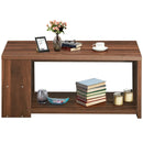 Coffee Table Sofa Side Table with Storage Shelves by LJGDeals