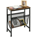 Narrow End Table with Magazine Holder Sling for Small Space by LJGDeals