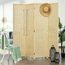 6 ft 4 Panel Portable Folding Room Divider Screen-Natural by LJGDeals