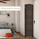 6.5Ft 6-Panel Weave Folding Fiber Room Divider Screen by LJGDeals