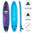 11 Feet Inflatable Stand Up Paddle Board Surfboard with Bag Aluminum Paddle Pump by LJGDeals