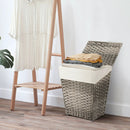Foldable Handwoven Laundry Hamper with Removable Liner by DirectDeals