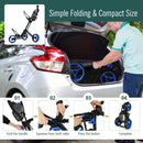 Folding 3 Wheels Golf Push Cart with Brake Scoreboard Adjustable Handle by LJGDeals