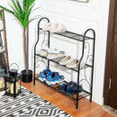 3-Tier Scrollwork Designed Metal Plant Stand-Black by LJGDeals