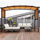 12 x 9 Feet Outdoor Pergola Gazebo with Retractable Canopy Shades by DirectDeals