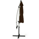 10 Feet Patio Offset Umbrella Market Hanging Umbrella for Backyard Poolside Lawn Garden by LJGDeals