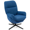 Upholstered Swivel Lounge Chair with Ottoman and Rocking Footstool by LJGDeals