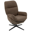 Upholstered Swivel Lounge Chair with Ottoman and Rocking Footstool by LJGDeals