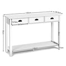 Wooden Console Table with 3 Drawers and 2-Tier Shelves by LJGDeals