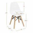 4 PCS Children Chair Set Medieval Style Dining Chairs with Wood Legs by LJGDeals