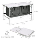 Height Adjustable Folding Camping Table-Gray by LJGDeals