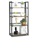 4-Tier Folding Bookshelf No-Assembly Industrial Bookcase Display Shelves by LJGDeals