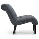 Cotton Linen Fabric Armless Accent Chair with Adjustable Foot Pads by LJGDeals