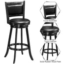 Set of 2 29 Inch Swivel Bar Height Stool Wood Dining Chair Barstool by LJGDeals