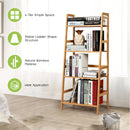 4-Tier Bamboo Plant Rack with Guardrails Stable and Space-Saving by LJGDeals