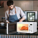 700W Retro Countertop Microwave Oven with 5 Micro Power and Auto Cooking Function by LJGDeals