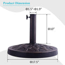 30lbs 18 Inches Heavy Duty Outdoor Patio Market Umbrella Base by LJGDeals