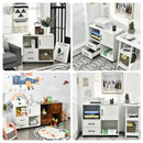 Mobile File Cabinet with Lateral Printer Stand and Storage Shelves by LJGDeals
