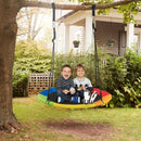40 Inch 770 lbs Flying Saucer Tree Swing Kids Gift with 2 Tree Hanging Straps-Multicolor by LJGDeals