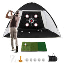 Golf Practice Net 10.3x6.5ft with Foldable Tri-Turf Mat by LJGDeals