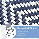 Set of 4 Patio Folding Rattan Dining Chairs for Camping and Garden by LJGDeals