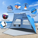 3-4 Person Easy Pop Up Beach Tent UPF 50+ Portable Sun Shelter by LJGDeals