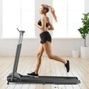 Compact Folding Treadmill with Touch Screen APP Control-Black by LJGDeals