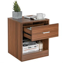 Modern Nightstand with Storage Drawer and Cabinet by LJGDeals