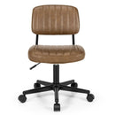 PU Leather Adjustable Office Chair Swivel Task Chair with Backrest by LJGDeals