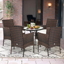 2 Pieces Outdoor PE Rattan Armchairs with Removable Cushions by LJGDeals