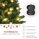 4 Pieces Christmas Decoration Set with Garland Wreath and Entrance Trees by LJGDeals